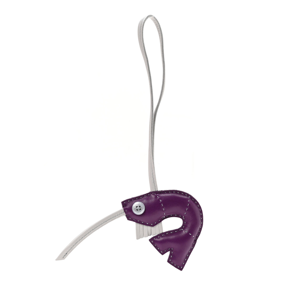 Lambskin Petit H Shrimp Bag Charm