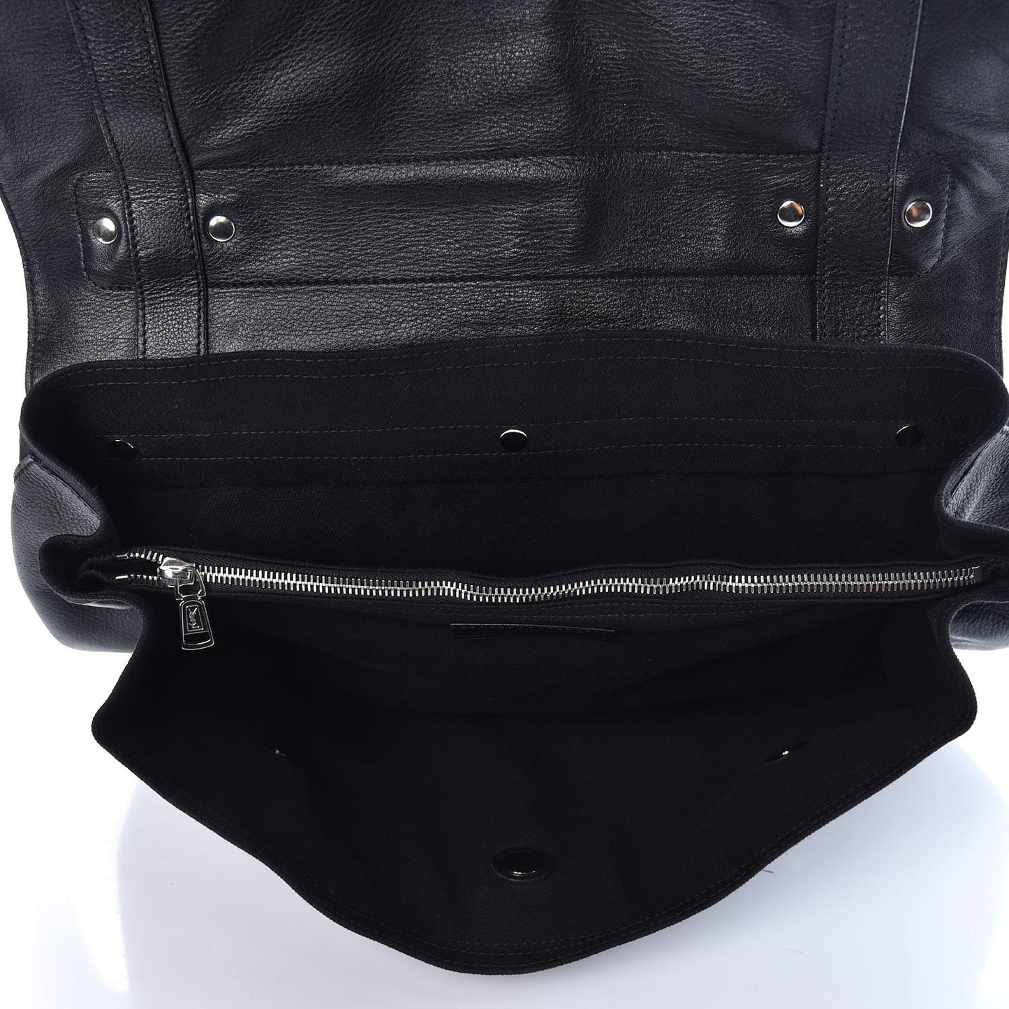 Calfskin Canvas Large Muse Two Black