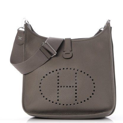 Hermes Taurillon Clemence Evelyne III GM Etain 1 of 8