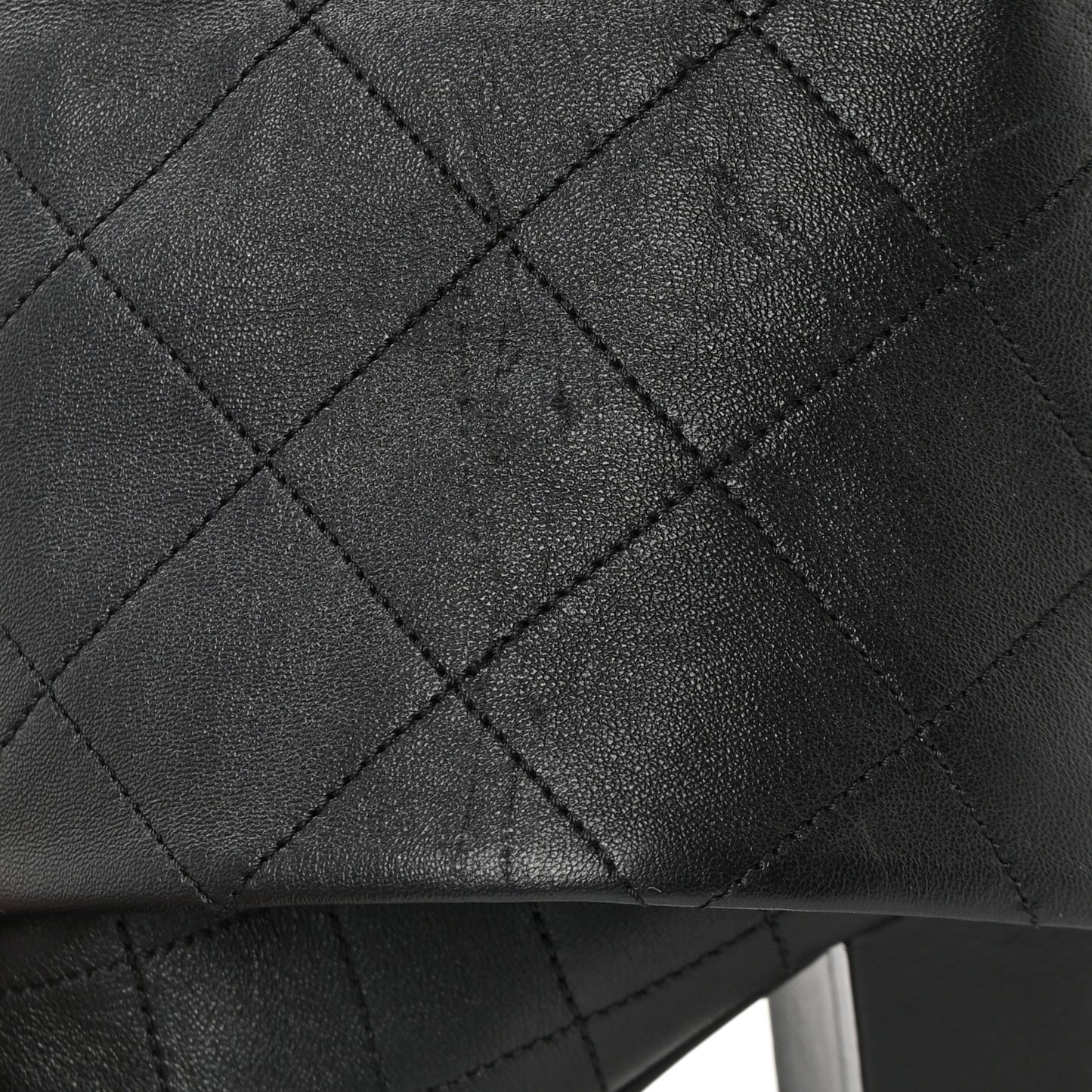 Lambskin Quilted High Boots 36 Black