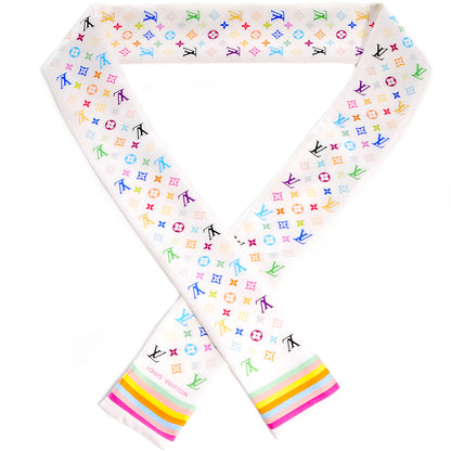Louis Vuitton Silk Monogram Multicolor Bandeau White 1 of 5