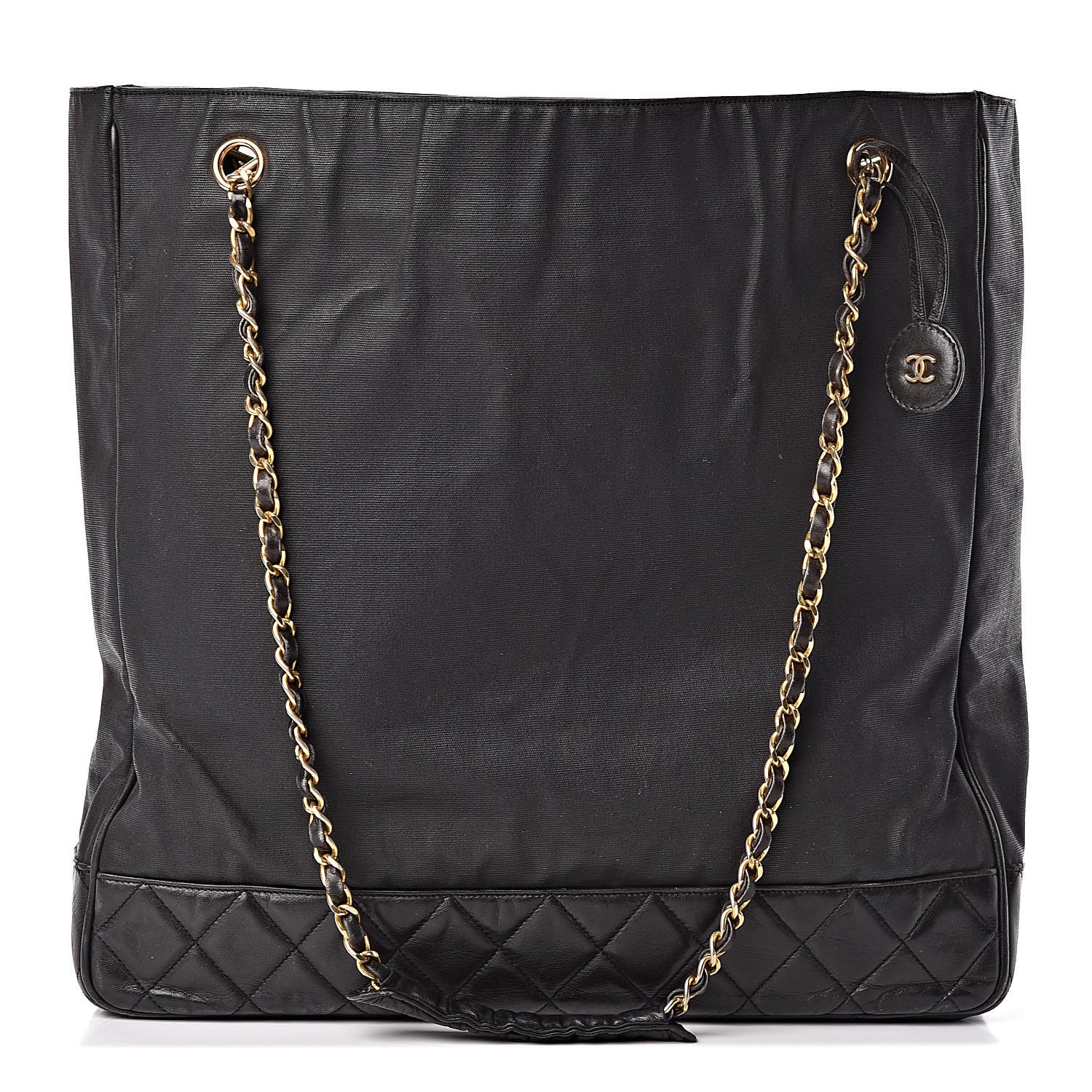 Chanel Canvas Calfskin Shopping Tote Black 1 of 18