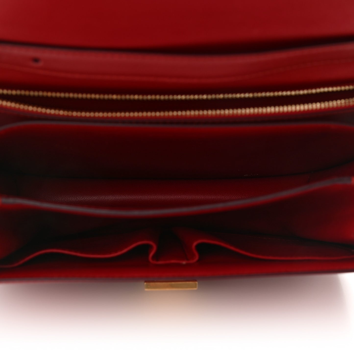 Box Calfskin Medium Classic Box Flap Bag Red