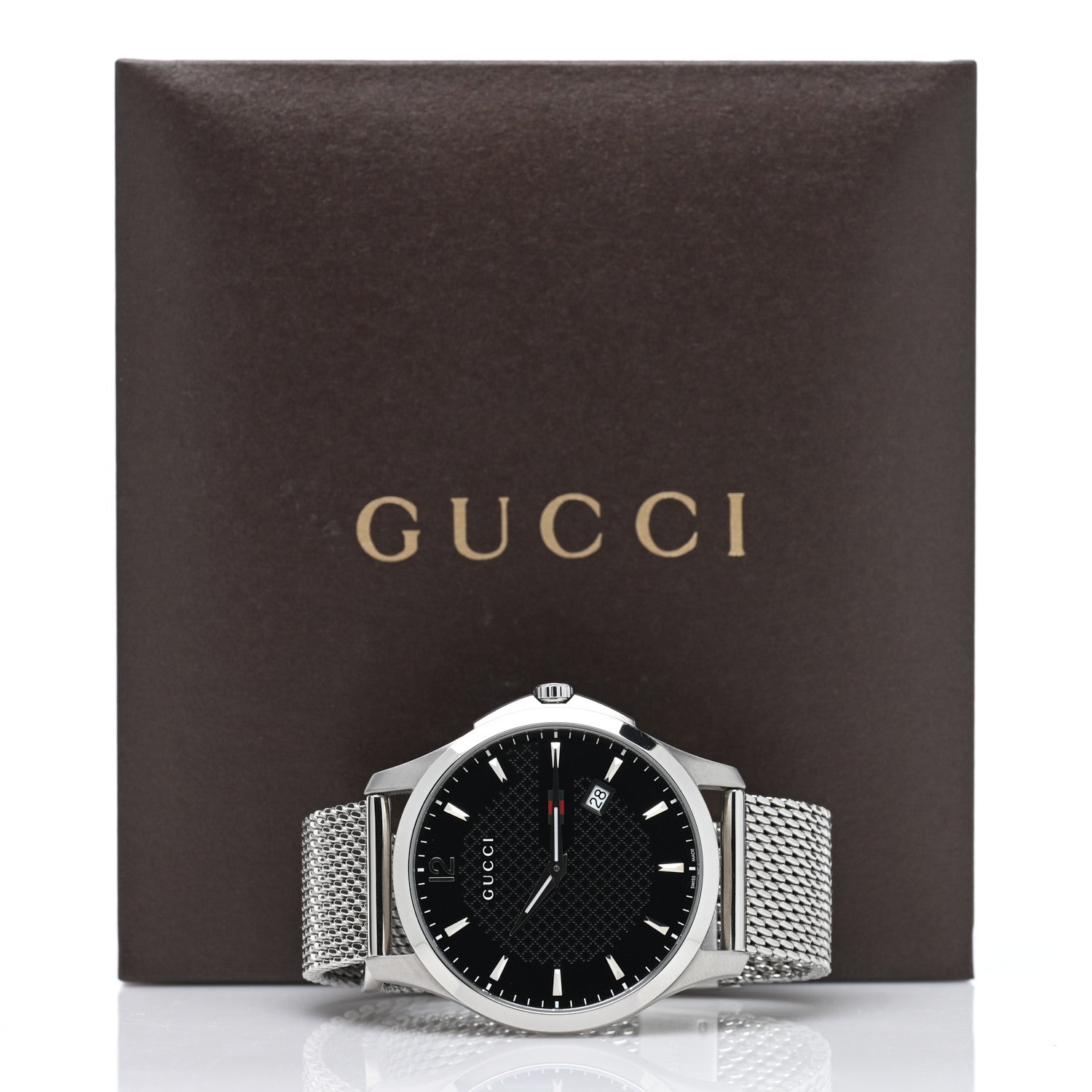Gucci Stainless Steel 40mm G-Timeless Automatic Watch Black 5 of 5