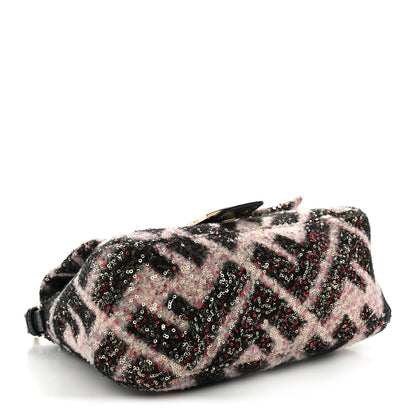 Fendi Wool Sequin Macro FF Diagonal Mama Baguette 3 of 8