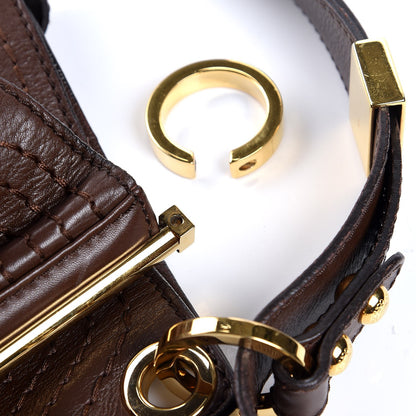 Jimmy Choo Calfskin Alex Shoulder Bag Brown 7 of 8