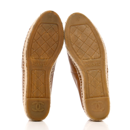 Chanel Lambskin CC Espadrilles 38 Light Brown 5 of 12