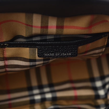 Burberry Derby Calfskin House Check Medium Banner Tote Black 9 of 11