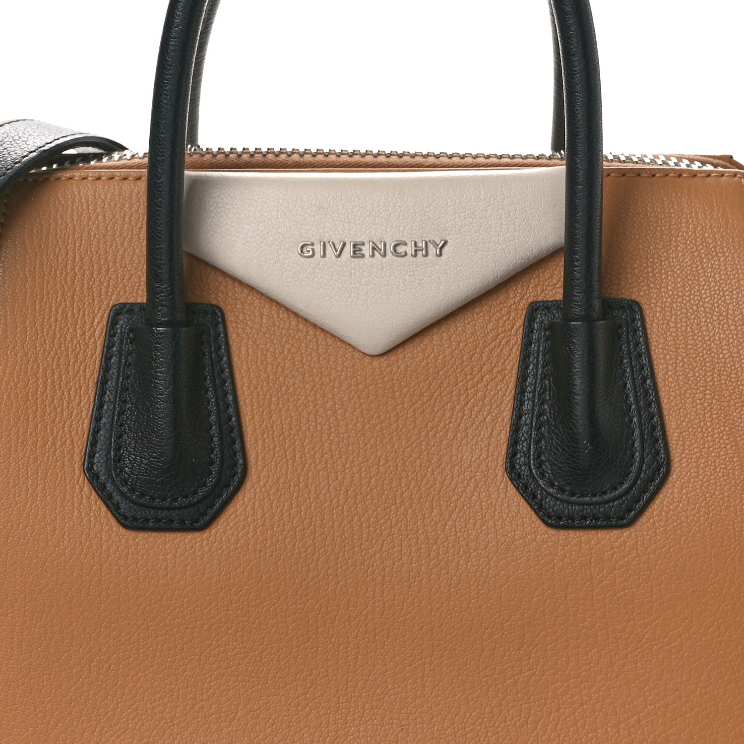 Givenchy Sugar Goatskin Small Tri-Color Antigona Beige Black Brown 8 of 12
