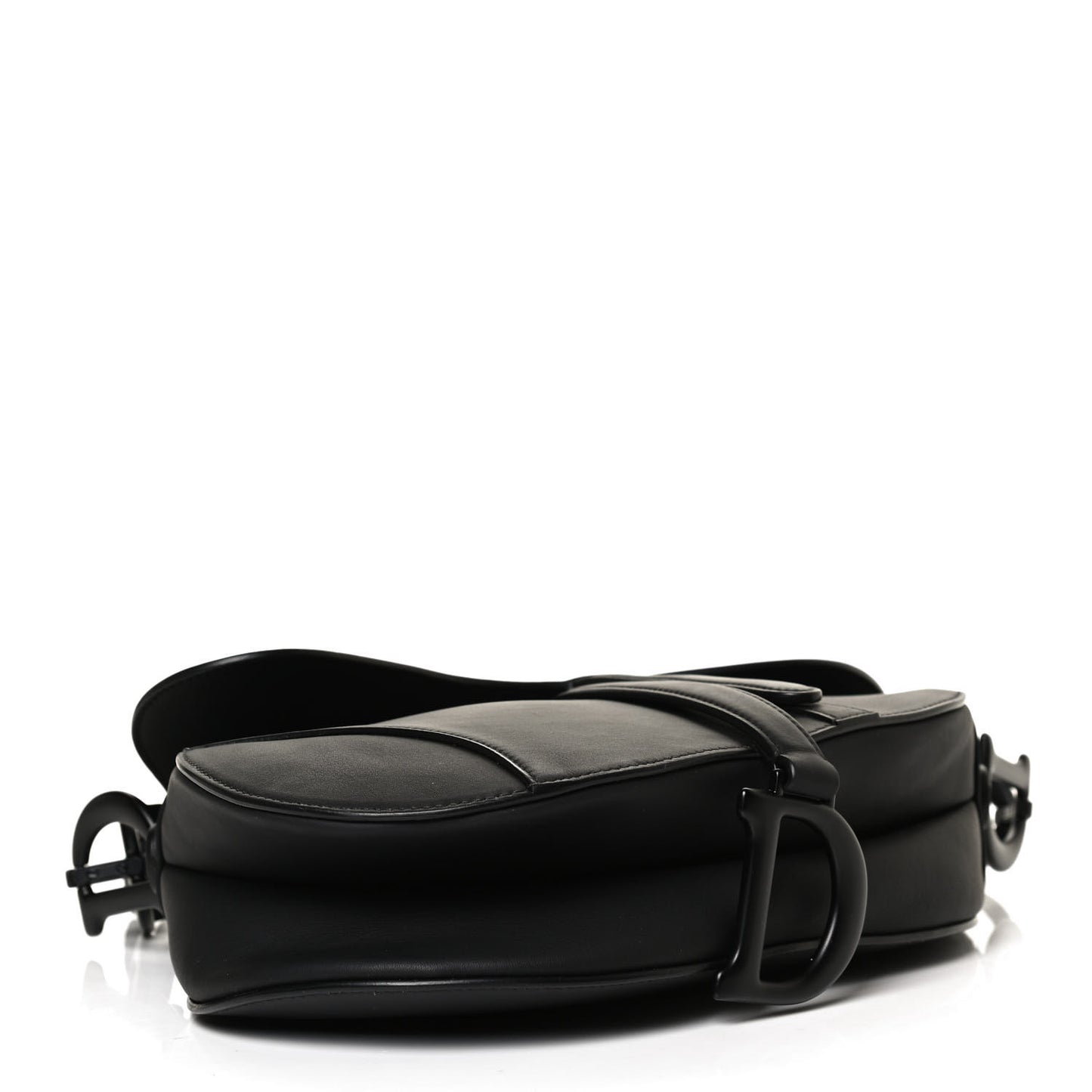 Ultra Matte Calfskin Saddle Bag Black