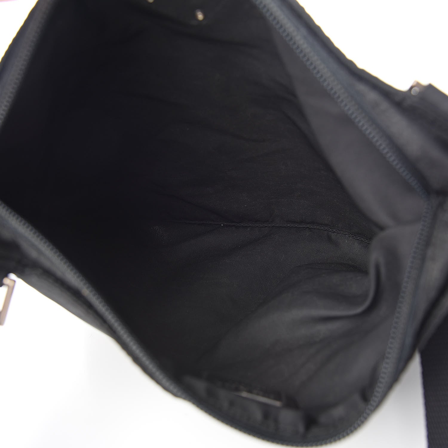 Prada Tessuto Nylon Small Flat Messenger Bag Black 5 of 10