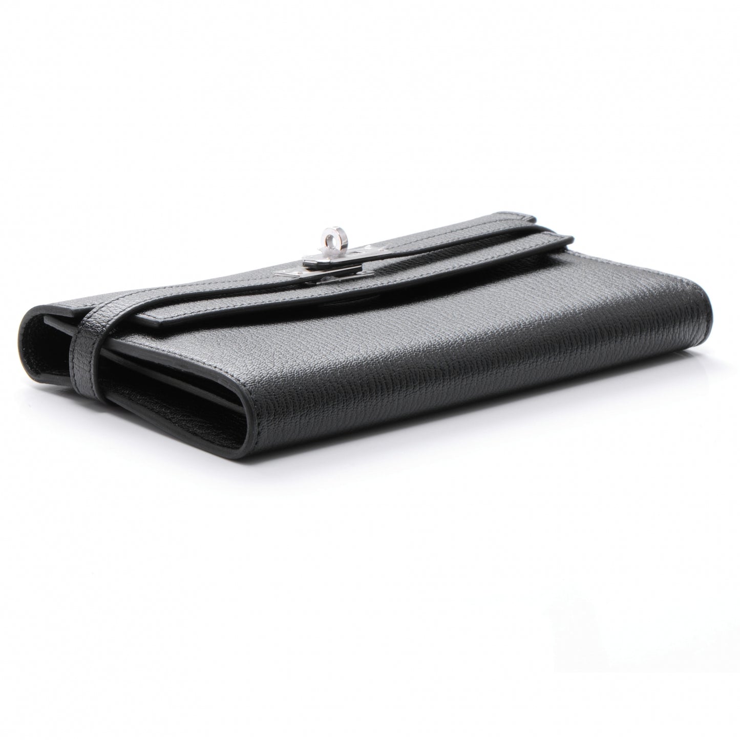 Chevre Kelly Longue Wallet Black