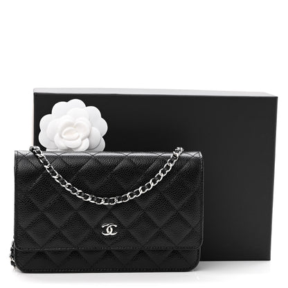 Chanel Caviar Quilted Wallet On Chain WOC Black 12 of 12