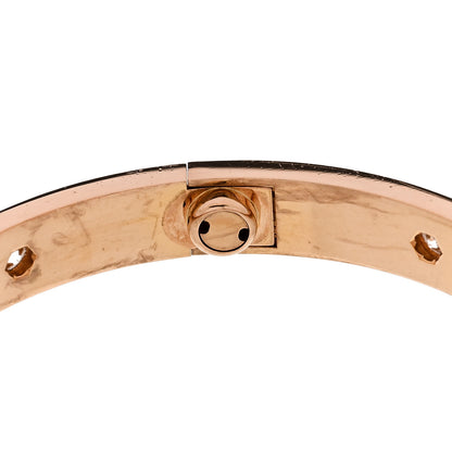 Cartier 18K Pink Gold 10 Diamond LOVE Bracelet 17 4 of 5