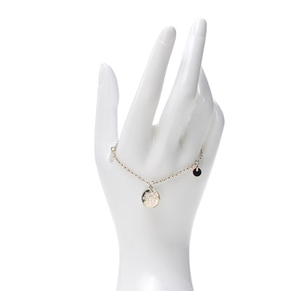 Hermes Sterling Silver 18K Rose Gold PM Ex-Libris Bracelet SH 2 of 5