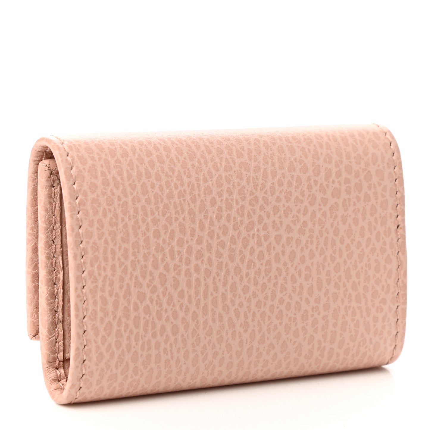 Dollar Calfskin GG Marmont 6 Key Holder Perfect Pink