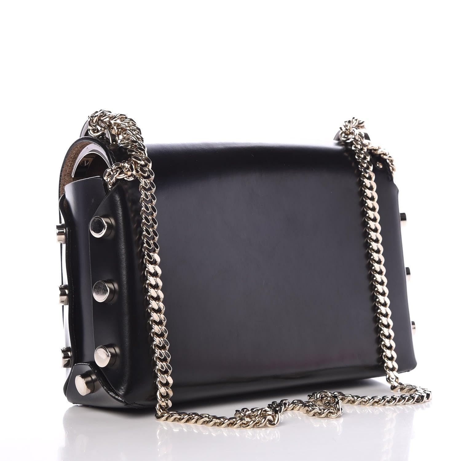 Jimmy Choo Smooth Calfskin Lockett Petite Shoulder Bag Black 4 of 8