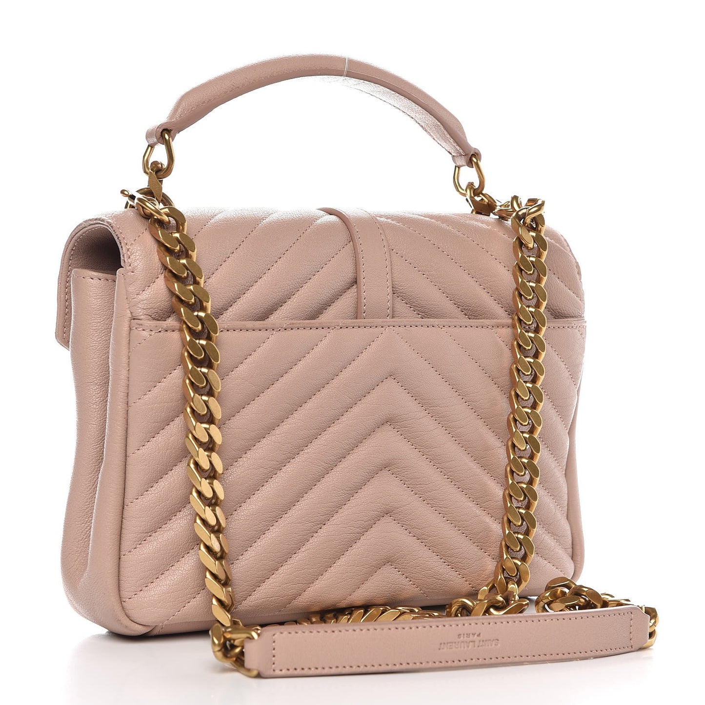 Sheepskin Matelasse Chevron Monogram Medium College Bag Fard
