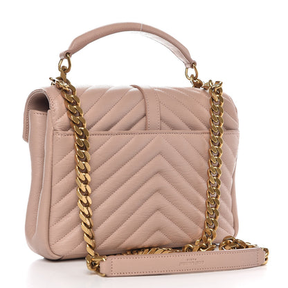 Saint Laurent Sheepskin Matelasse Chevron Monogram Medium College Bag Fard 3 of 8