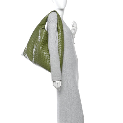 Bottega Veneta Calfskin Intrecciato Large Hop Matcha 2 of 10