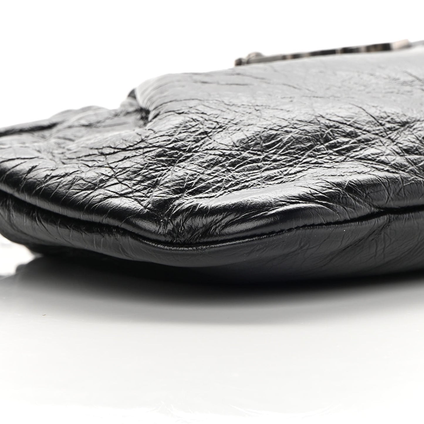 Calfskin Pac Ruched Hobo Black