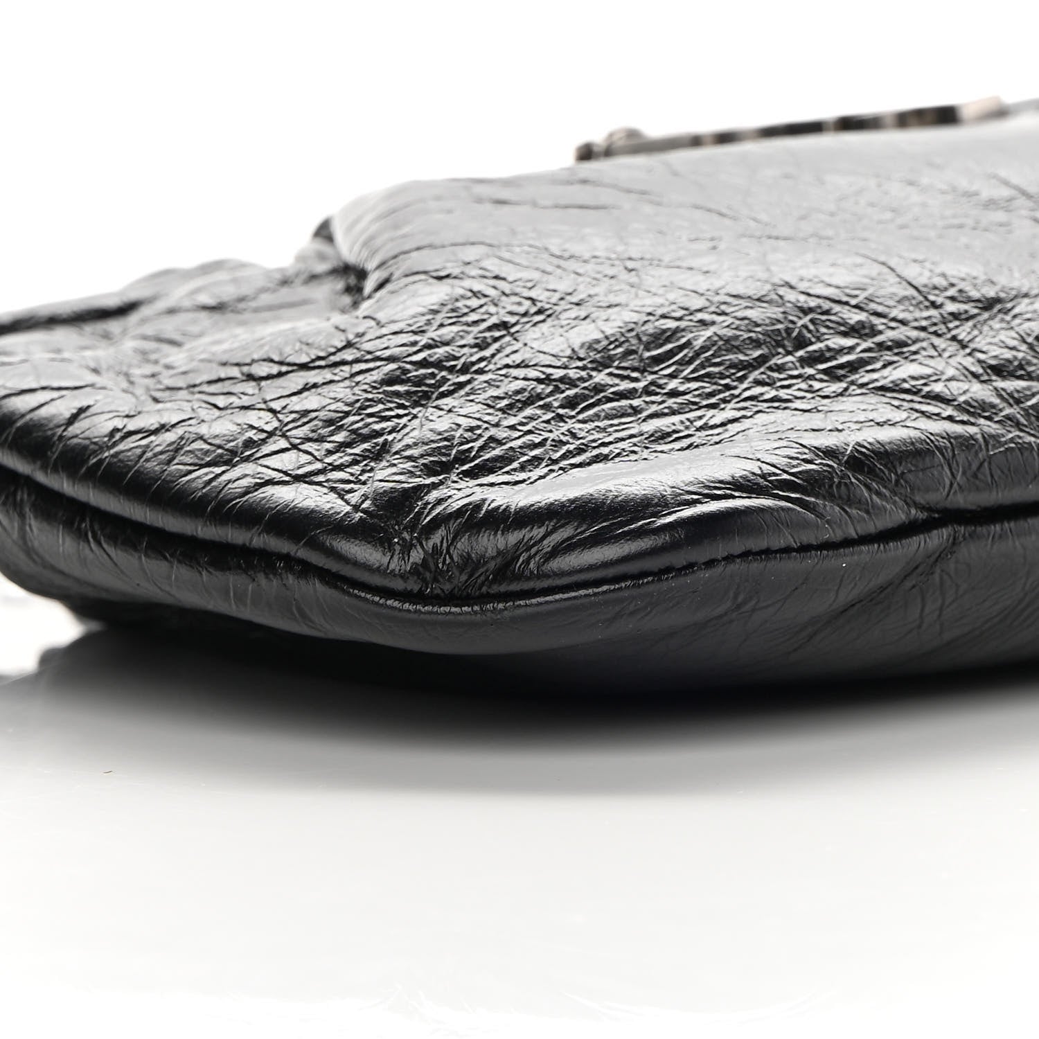 Saint Laurent Calfskin Pac Ruched Hobo Black 9 of 10
