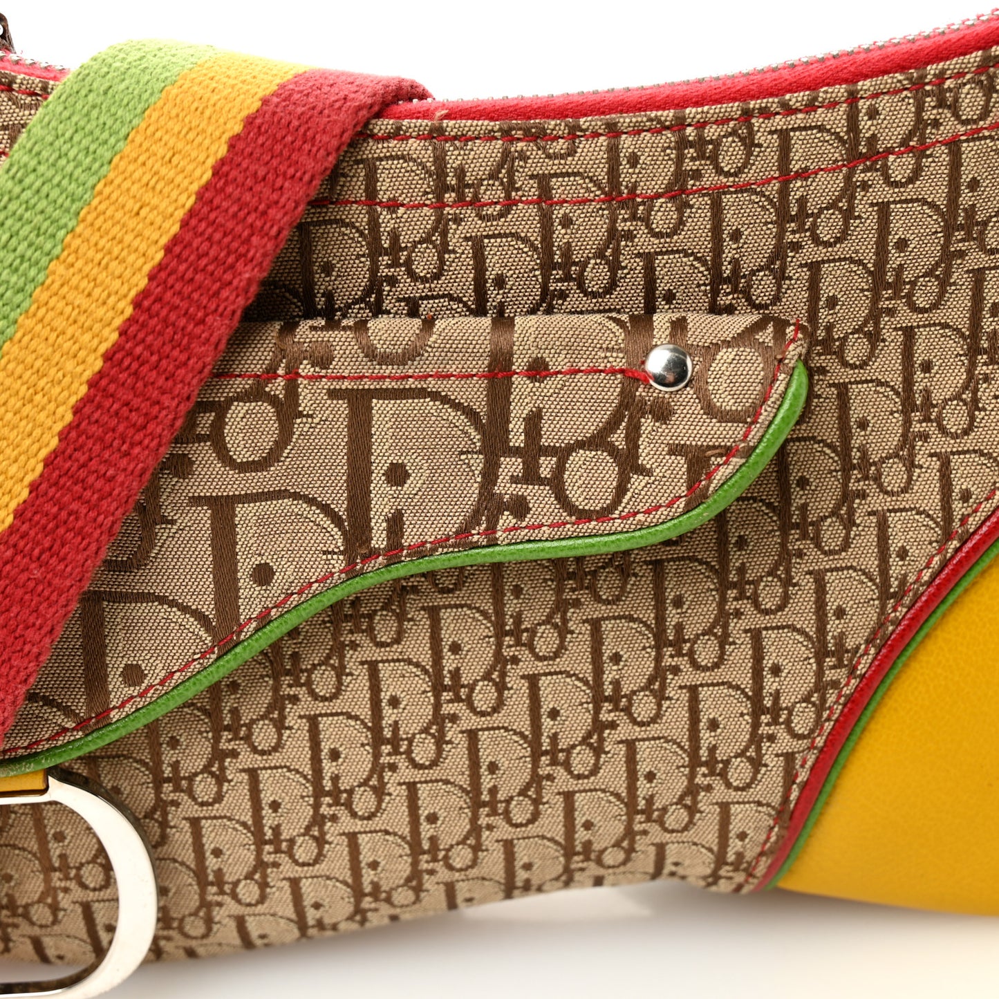 Monogram Rasta Double Saddle Beige Saddle Beige