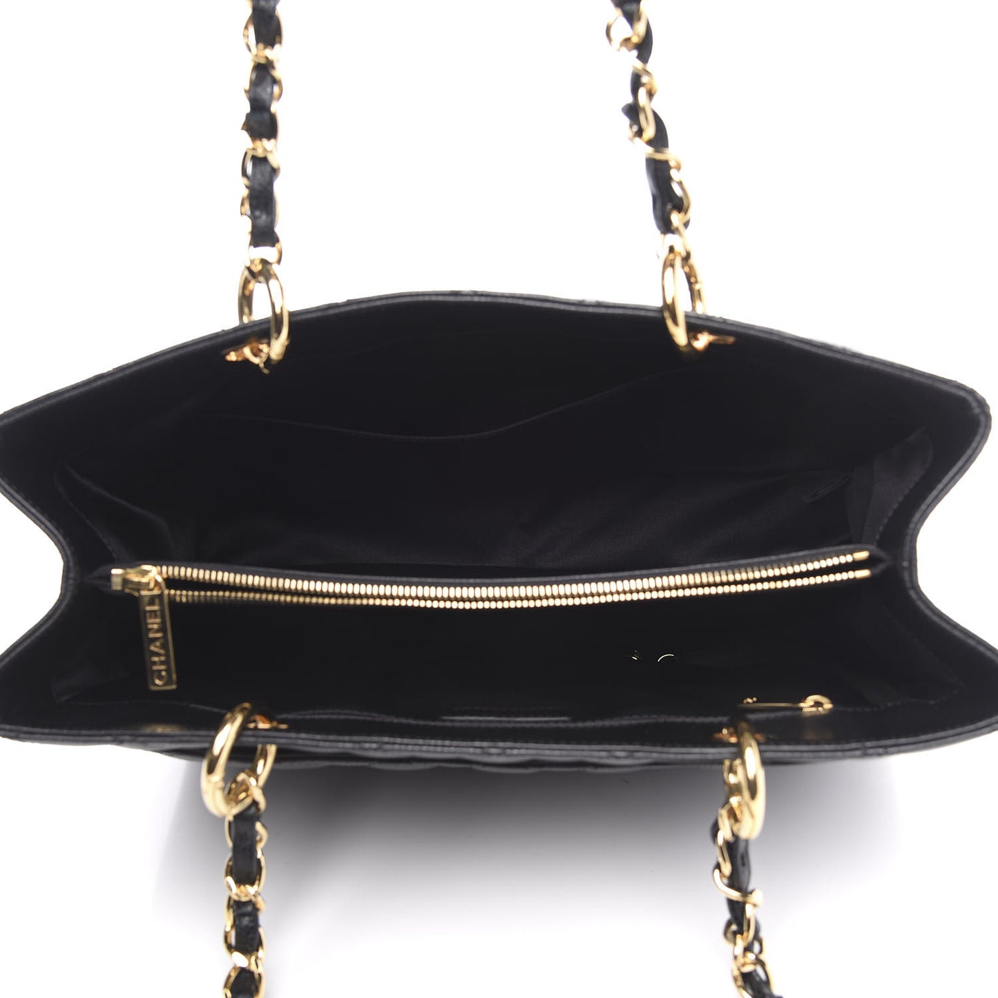 Caviar Quilted Grand Shopping Tote GST Black