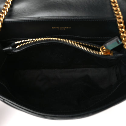 Saint Laurent Calfskin Y Quilted Monogram Small Loulou Chain Satchel Black 5 of 9