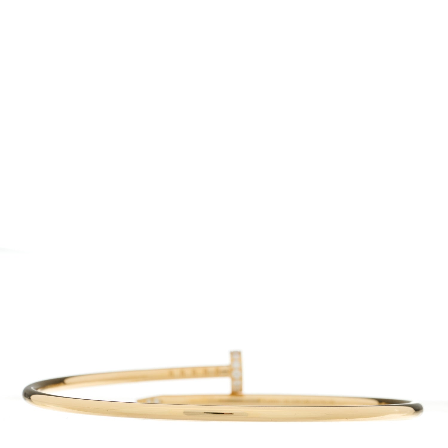 Cartier 18K Yellow Gold Diamond Small Juste Un Clou Bracelet 18 2 of 3