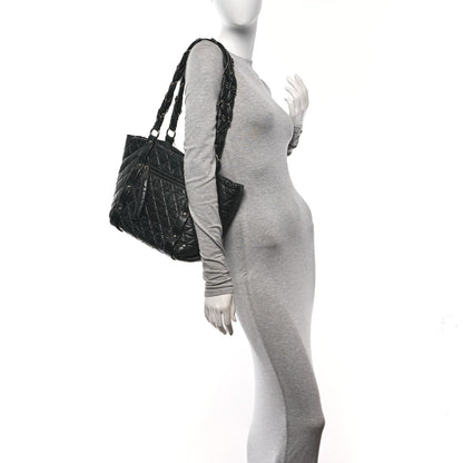 Chanel Aged Calfskin Vintage Ligne Lady Braid Tote Black 2 of 14