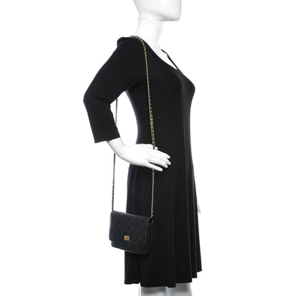 Chanel Aged Calfskin Quilted Reissue Wallet On Chain WOC Black 2 of 11