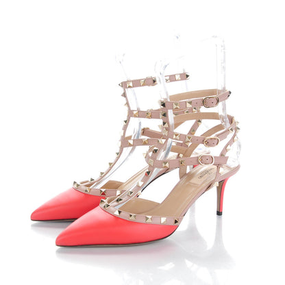 Valentino Garavani Nappa Rockstud Ankle Strap 65mm Pumps 41 Deep Coral Poudre 3 of 7