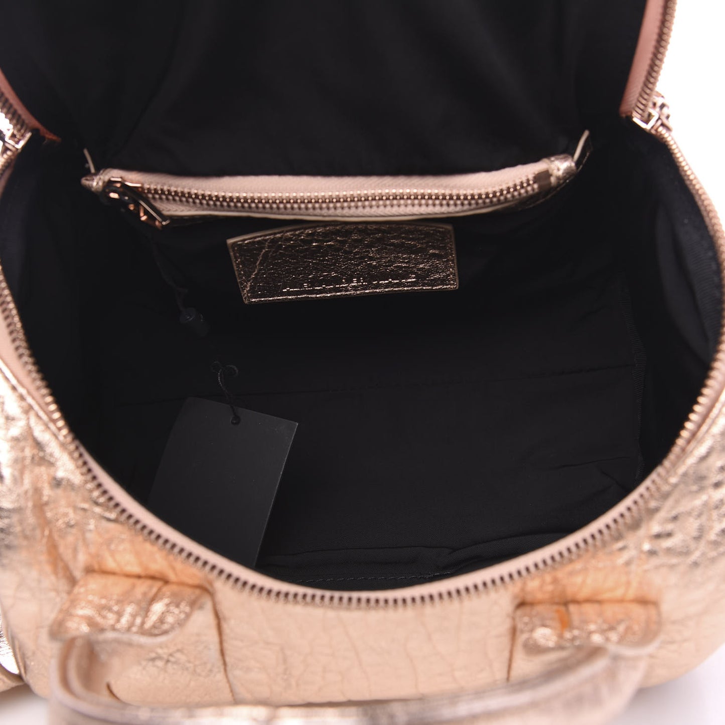 Metallic Pebbled Lambskin Rockie Rose Gold Hardware