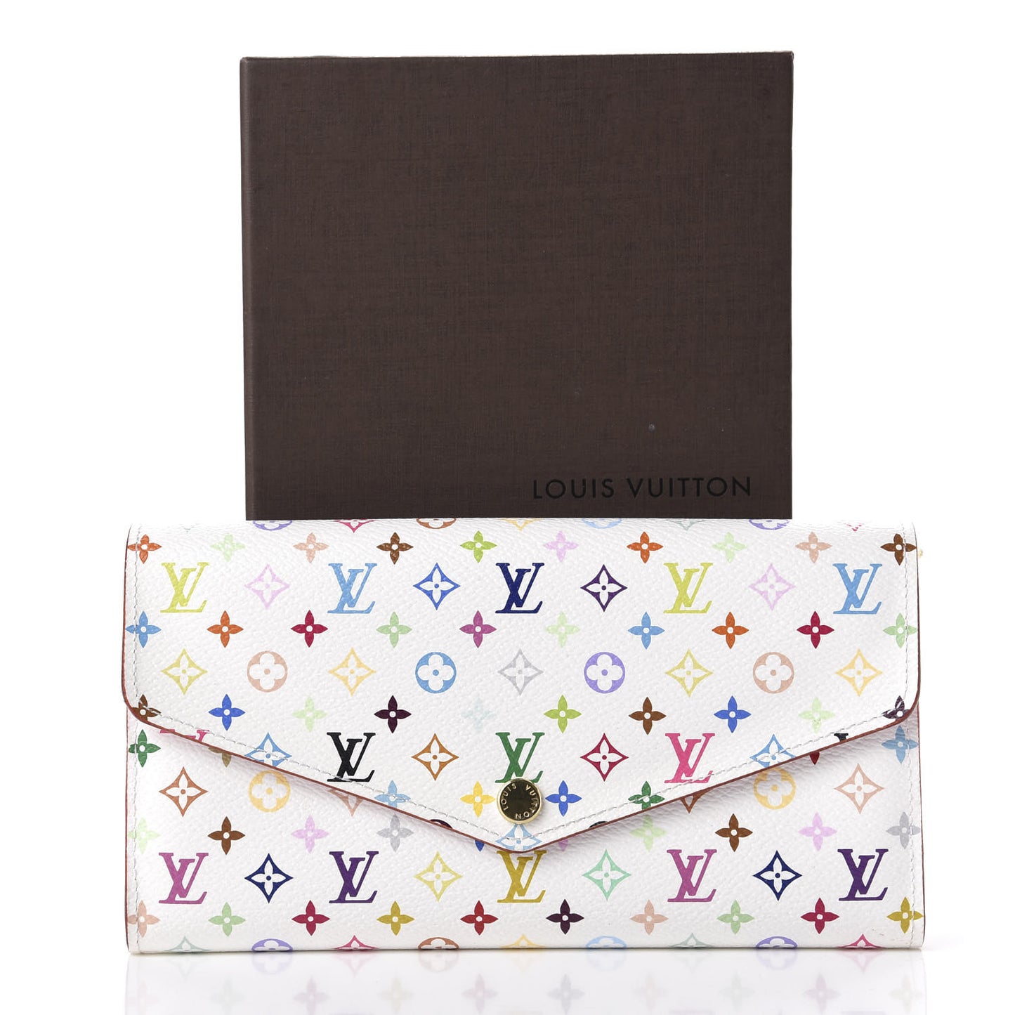 Multicolor Sarah Wallet NM White Litchi