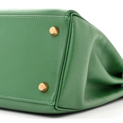 Hermes Courchevel Kelly Retourne 28 Vert Clair 10 of 14