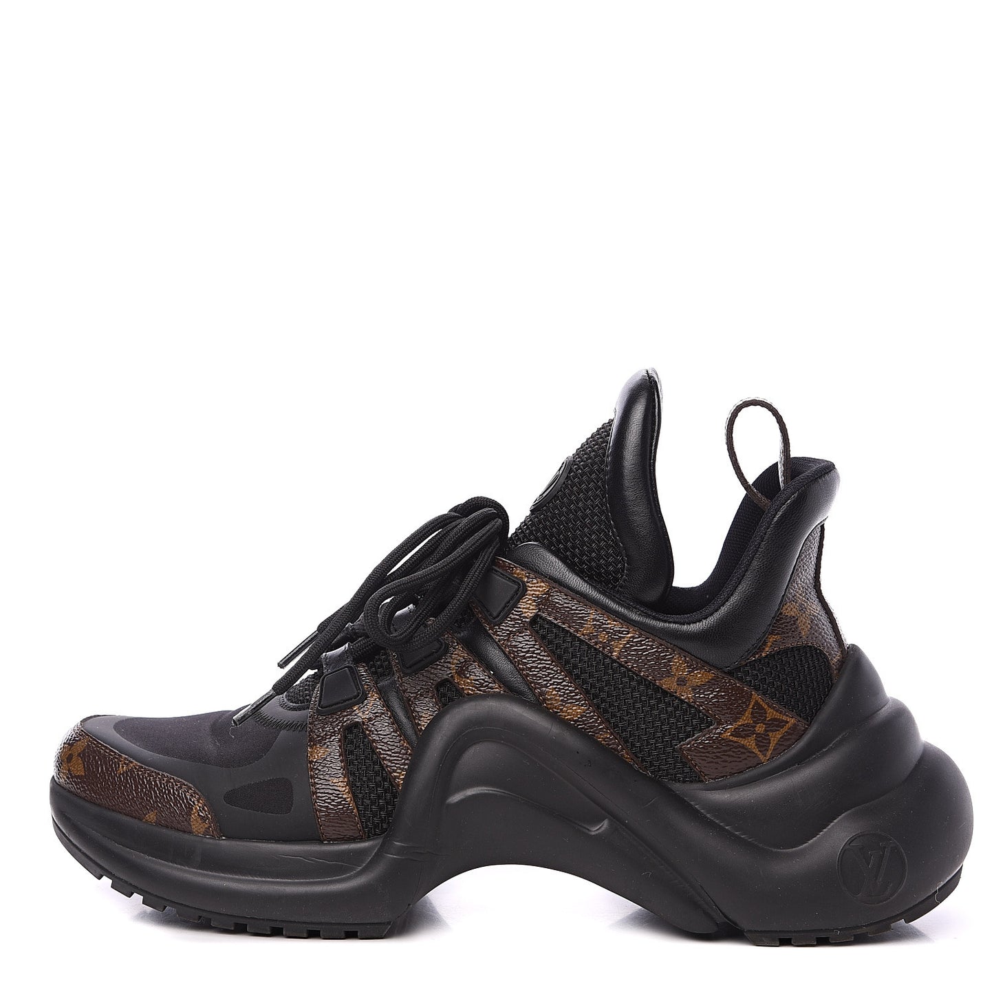 Calfskin Patent Monogram LV Archlight Sneakers 38.5 Black