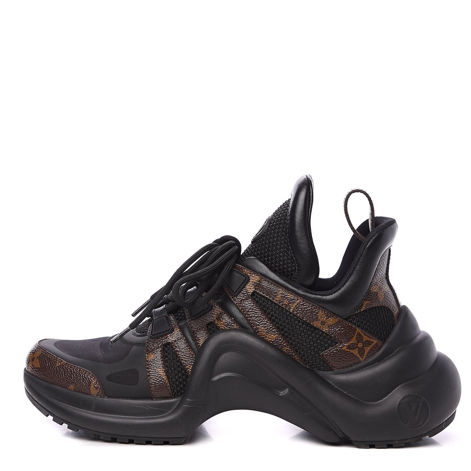 Louis Vuitton Calfskin Patent Monogram LV Archlight Sneakers 38.5 Black 1 of 7