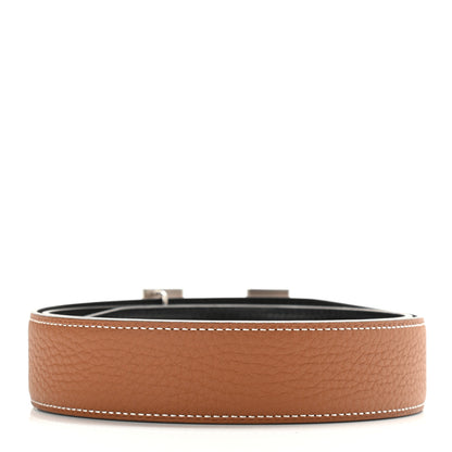 Hermes Swift Togo 32mm H Belt 80 Black Gold 2 of 5