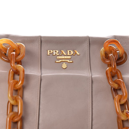 Prada Goatskin Tortoise Chain Tote Pomice 8 of 10