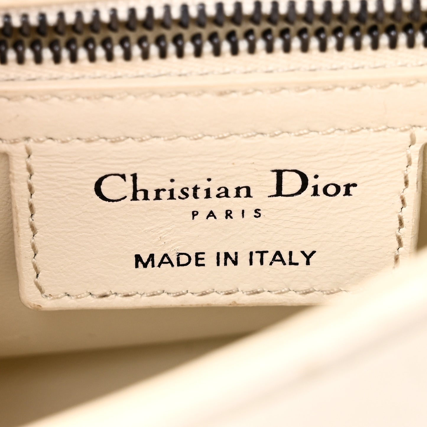 Lambskin Macrocannage Small Dior Caro Bag Ivory