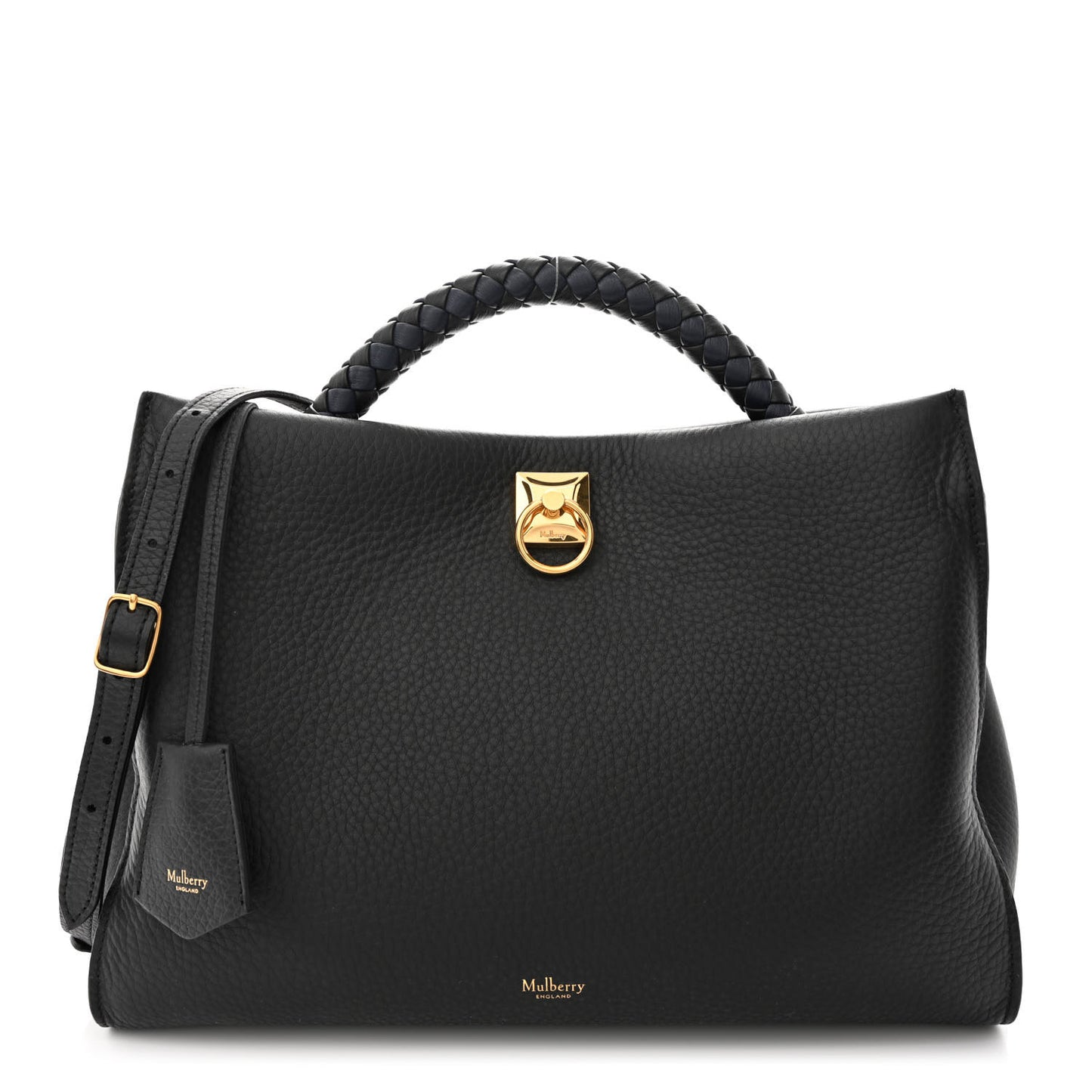 Heavy Grain Iris Tote Black