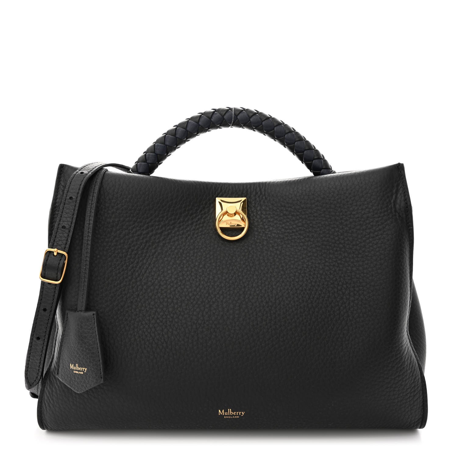 Mulberry Heavy Grain Iris Tote Black 1 of 21