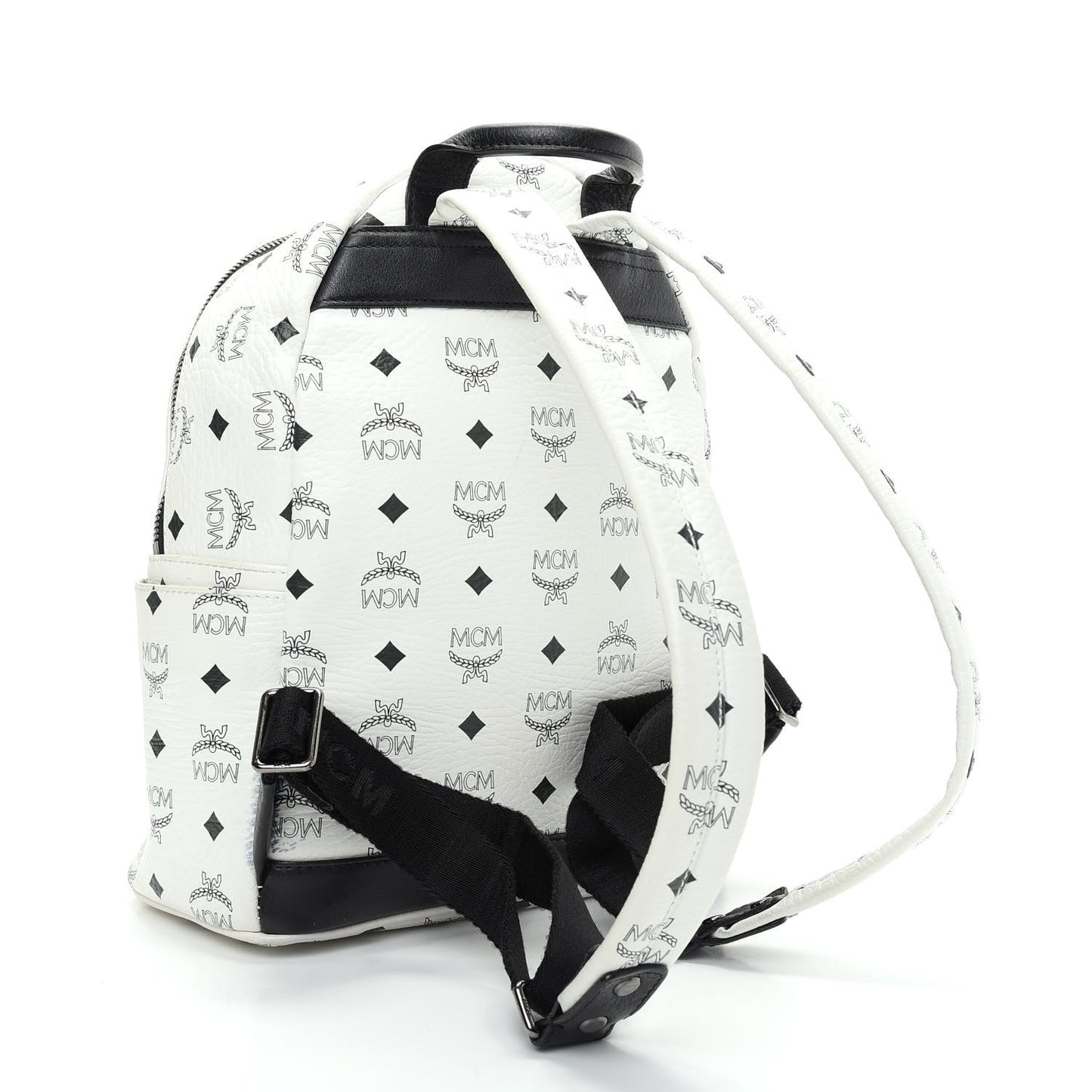 Visetos Small Sprinkle Stud Stark Backpack White