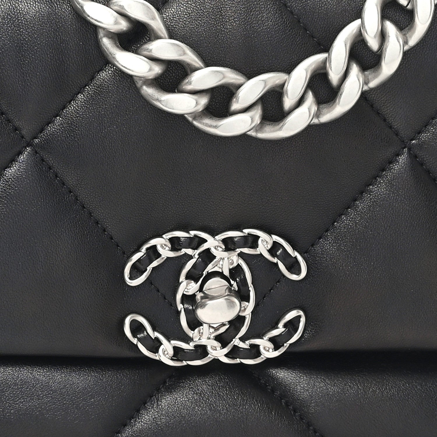 Chanel Lambskin Quilted Medium Chanel 19 Flap Black 8 of 11
