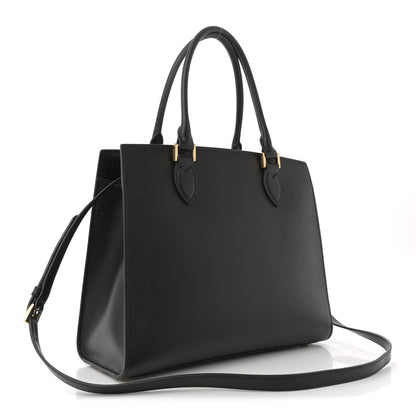 Prada Saffiano Soft Calfskin Large Tote Black 4 of 19