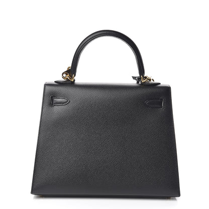 Hermes Epsom Kelly Sellier 25 Black 4 of 34