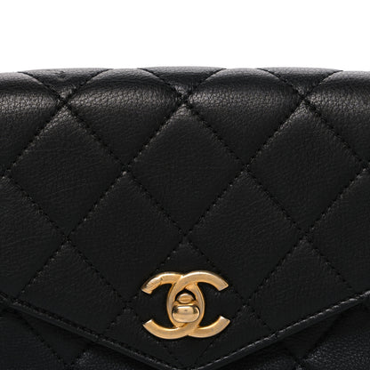 Chanel Calfskin Quilted Flap Waist Bag Black 8 of 10