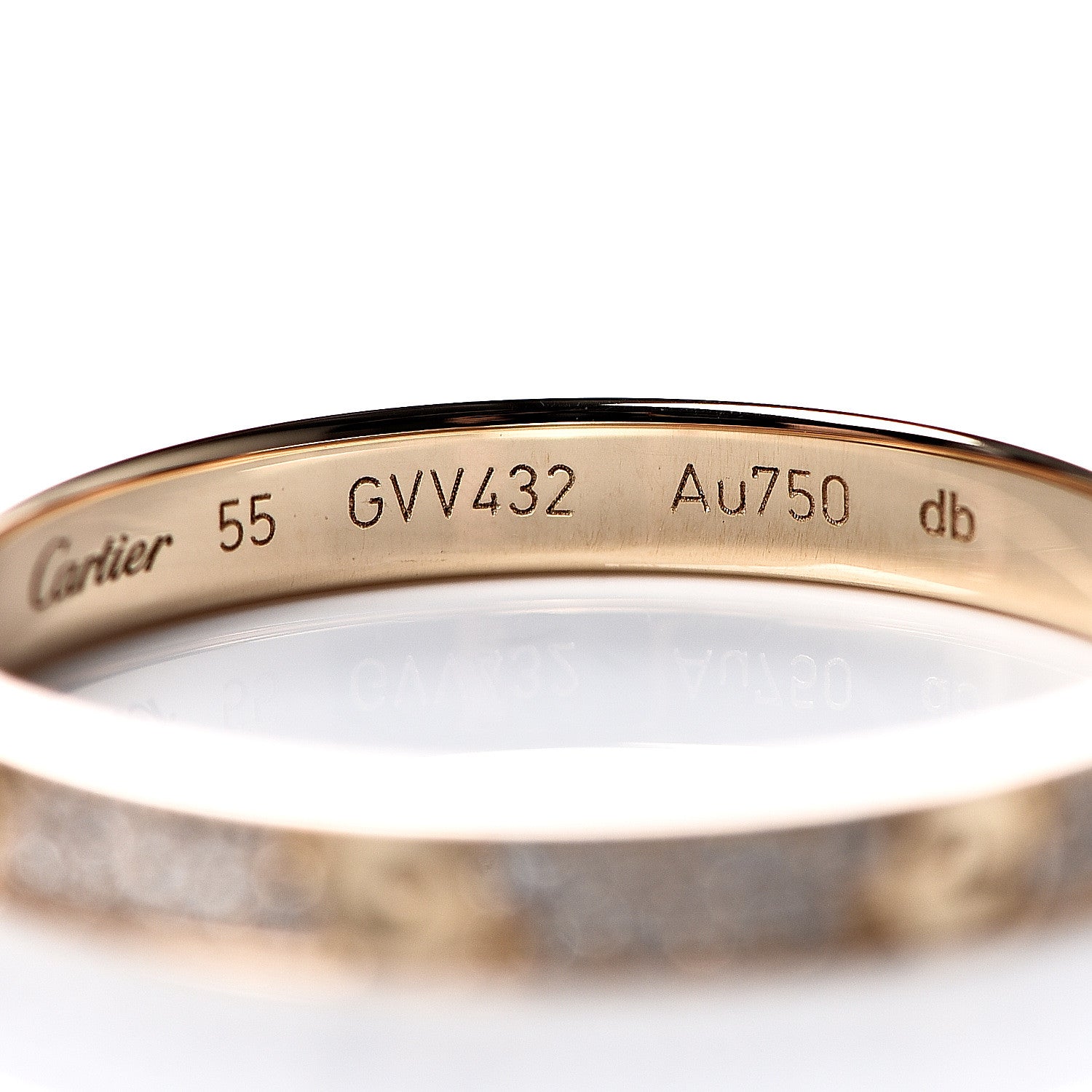 Cartier 18K Yellow Gold Diamond 2.6mm LOVE Paved Band Ring 55 7.25 5 of 6