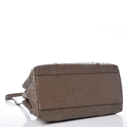 Bottega Veneta Ostrich Small Roma Tote Brown 4 of 17